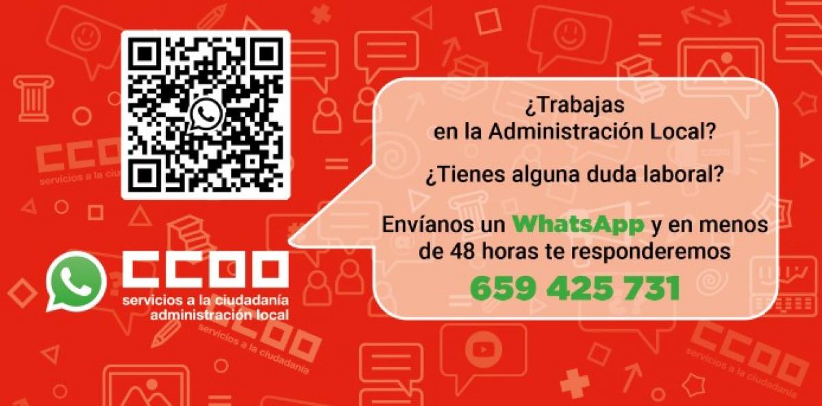 WhatsApp del Sector de la Administracin Local de FSC-CCOO