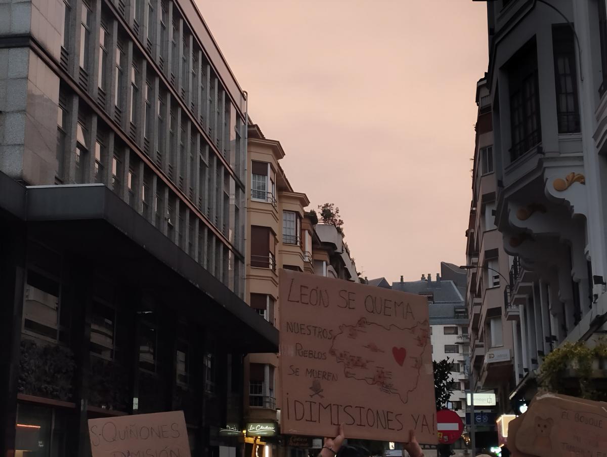 Imagen manifestacin en Len, 18 de Agosto de 2025