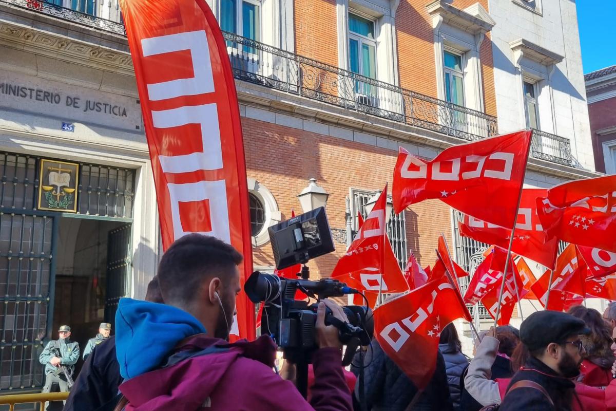 Imagen de archivo, manifestacin frente Ministerio de Justicia