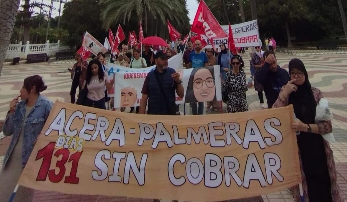 Imagen de archivo desplazamiento por el Parque Hernndez del da 9 de Septiembre